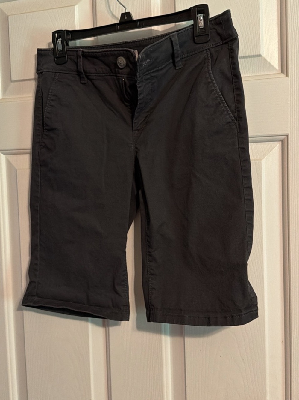 LOFT Black Bermuda Shorts with Front Pockets